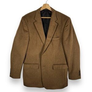 JoS A Bank 100% Camel Hair Traveler Blazer Sport Coat, Medium Brown, Size 44L